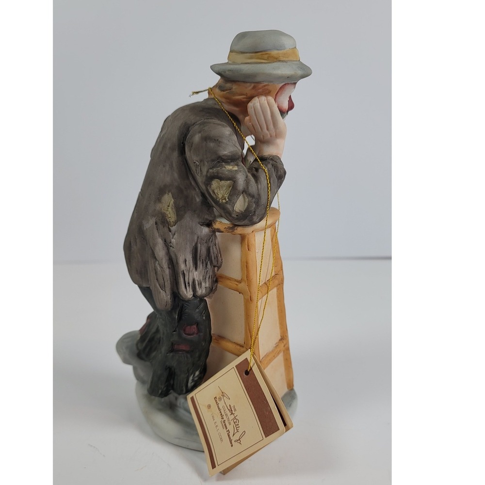 Emmett Kelly Jr Collection Flambro Weary Willie Clown Figurine Vintage Porcelain